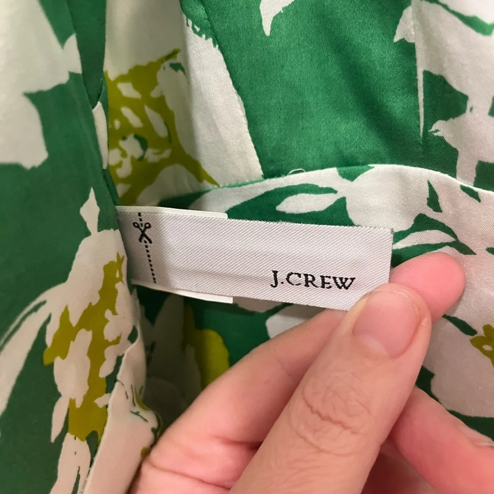J CREW Womens Green White Floral
Cotton Strapless Dress Size 6 - Picture 11 of 12